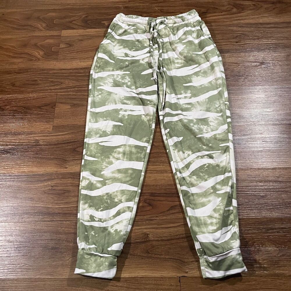Gold Nation Performance Joggers Green Drawstring Sweatpants Women's Size Medium